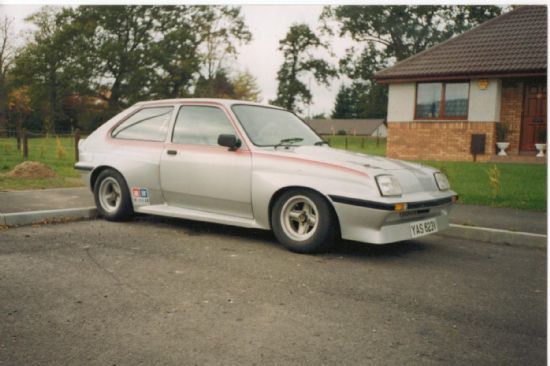 Vauxhall Chevette HSR. Precision Engine Services prepared car and engine. Used to win the Scottish Sprint and Hill Climb championship.